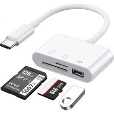Storemax 5232 USB Type C To Sd Microsd Tf Kart Okuyucu USB 3in1 Çevirici Dönüştürücü Adaptör
