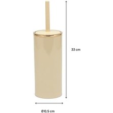 Storemax Tuvalet Fırçası Bej Altın Renk