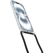 Storemax 16 Uyumlu Magsafe'li React Kolye Kılıfı, Ayarlanabilir ve Çıkarılabilir Telefon Zinciri ile Ultra Ince Koruyucu Kılıf, Askeri Standartlara Uygun, Şeffaf