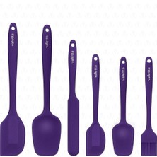 Storemax Valletta Drongo Dayanıklı Yanmaz Yapışmaz Silikon Spatula Seti 6 Parça Mor