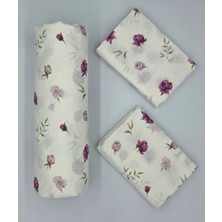 Pınarhome collection %100 Organik Pamuk Kumaş Lastikli Çarşaf+Yastık Kılıfı Köşe Derinliği 28-30 Cmyeni Sezon