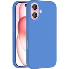 Storemax Zore Ile Uyumlu 16 Plus Kılıf Şarj Özellikli Sıvı Teknolojili Silinebilir Sert Zore Kivi Kapak Mavi