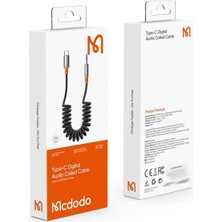 Storemax CA-0900 Spiralli Type-C To 3.5mm Aux Ses Kablosu 1.8m