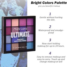 Storemax Aputue Göz Farı Paleti, 16 Renk Mat ve Parıltılı Göz Farı, Uzun Süreli Kalıcı Renkli Makyaj Paleti, Kadınlar ve Kızlar Için Karıştırılabilir, Suya Dayanıklı Göz Farı Seti