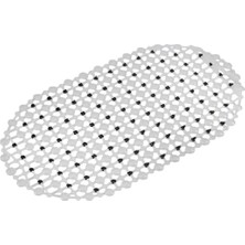 Storemax Eko Serisi Banyo - Küvet Içi Kaydırmaz Vantuzlu Oluklu Oval Paspas 63 x 34 Cm, Siyah