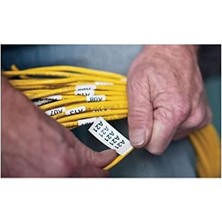 Storemax Xtl, Esnek Naylon Kablo Etiketi (12 mm x 5,5 Mt), Beyaz/siyah - 1868806