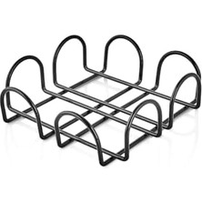 Storemax 3'lü Siyah Peçetelik Havluluk Seti,, Rengi Paslanmaz Çelik Mutfak Servis Sunum Takımı