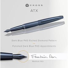 Storemax 886-45MJ Atx Desenli Pvd Kaplama Dolma Kalem M Uç Gece Mavisi