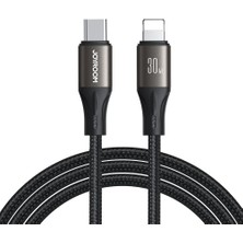 Storemax SA25-CL3 Işık Hızı Serisi Şarj Verileri Tip-C Yıldırım Kablosu 30W, 1.2m - Siyah