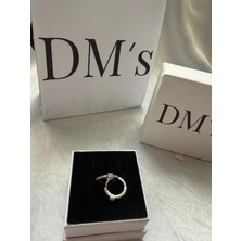 DMs Silver Mini Taşlı Gümüş Küpe