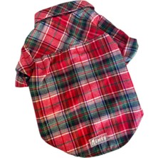 Miniş Ekoseli Yumuşacık Küçük Irk Köpek Yılbaşı Gömleği