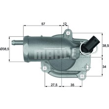 Rose Mercedes W210 OM611 Termostat 87C - - MHE_TH1087