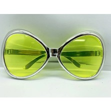 Just Cheap Store Gümüş Renk Yeşilçam Nostalji 80LI Yıllar 90LI Yıllar Parti Gözlüğü  7X16 cm