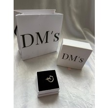 DMs Silver Ufak Kalpli Taşlı Gümüş Küpe