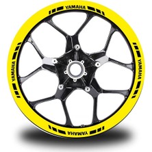 Yamaha Yazılı Kısa Dış Şerit 16'lı Tek Renk Jant Sticker Modeli