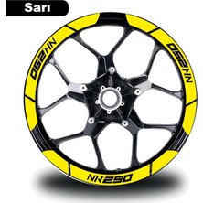 Sarı Cf Moto 250 Sr Geniş Jant Sticker Etiket Modeli