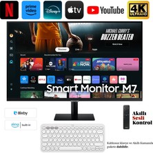 Samsung Akıllı Kumanda Sesli Kontrol Apple-Android Kablosuz Görüntü Aktarım 109 Ekran 43" Inç 4K UHD HDR10 3840 x 2160 Wi-Fi ,hdmı 65W Type-C Akıllı Monitör Tv 43M7