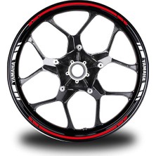Yamaha Yazılı Kısa Yazısız Uzun Dış Şerit 16'lı Çift Renk Jant Sticker Modeli