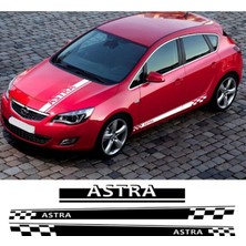 Opel Astra Yan Kapı ve Ön Kaput Sticker Etiket Modeli