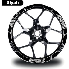 Siyah Yamaha Yzf R25 Geniş Jant Sticker Etiket Modeli