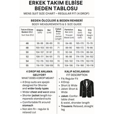 Plus Scorpion rkek Takım Elbise 4 Drop – Poliviskon Kumaş, Kısa ve Şişman Erkekler İçin Rahat Kalıp