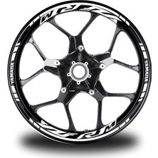 Beyaz Yamaha R1M Jant Sticker Etiket