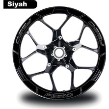 Siyah Bajaj F250 Geniş Jant Sticker Etiket Modeli