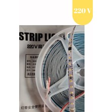 Powerr Led Aydınlatma 220 Volt 8 mm 2835 Smd 3000 K Günışığı Iç Mekan 120 Ledli 10 Metre Şerit LED