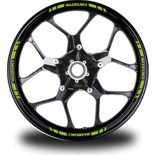 Suzukı Yazılı Kısa Dış Şerit 16'lı Tek Renk Jant Sticker Modeli