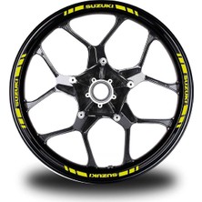 Suzukı Yazılı Kısa Dış Şerit 16'lı Tek Renk Jant Sticker Modeli