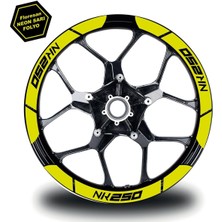 Neon Sarı Cf Moto 250 Nk Geniş Jant Sticker Etiket Modeli