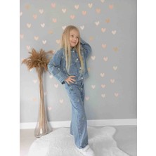 Miviko Kız Çocuğu Takımı Alt Üst Set Kotlu Takım Mevsimlik ve Kışlık Giylir Super Kalite Pamuk Kumaş Yuzde Yuz