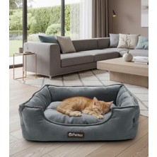 Patitex Özel Seri Kadife Yatak- Kedi Yatak- Köpek Yatak - Lux Yatak- Minderli Yatak - S ve M Beden