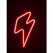 Home Dgrk Neon Şimşek LED Duvar Aydınlatması Mdf – Kırmızı