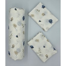 Pınarhome collection %100 Organik Pamuk Kumaş Lastikli Çarşaf+Yastık Kılıfı Köşe Derinliği 28-30 Cmyeni Sezon