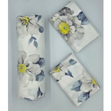 Pınarhome collection %100 Organik Pamuk Kumaş Lastikli Çarşaf+Yastık Kılıfı Köşe Derinliği 28-30 Cmyeni Sezon