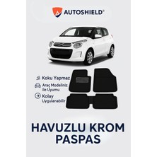 Citroen C1 Serisi Tüm Modeller Ile Uyumlu Universal Derin Havuzlu Paspas Krom Karbon