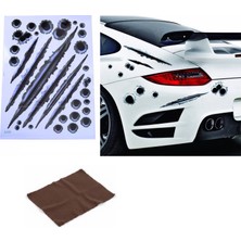 MegaSepet Araç Sticker Seti Yara Bere Oto Sticker Yara Şeklinde 3D