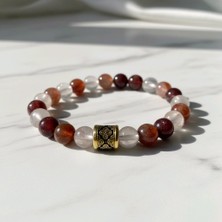 Aytens Takı Orijinal Ateş Kuvars (Fire Quartz) Doğal Taş Bileklik