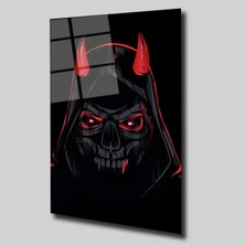 Şeytan Kurukafa Karışık Cam Tablo PCT0352