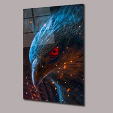 Glassual Art Kırmızı Gözlü Kartal Hayvanlar Alemi Cam Tablo PCT0773