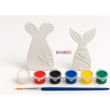 E Hobici Ehobici Taş Boyama Seti Balık Kuyruğu 6 Renk Akrilik Boya 5ml + Fırça