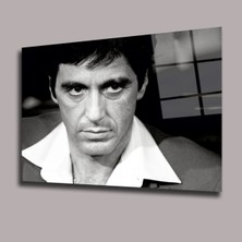 Glassual Art Tony Montana Alpaçino Sinema ve Ünlüler Cam Tablo PCT0924