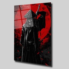 Glassual Art Samuray Çizgi Fim Karakteri Karışık Cam Tablo PCT0343