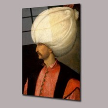 Glassual Art Osmanlı Padişahı Kanuni Sultan Süleyman Arşiv Cam Tablo PCT0486