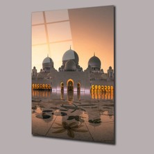 Beyaz Cami Dış Görünüşü Din ve Inanç Cam Tablo PCT0864