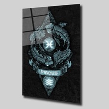 Glassual Art Balık Burçlar Cam Tablo PCT0280
