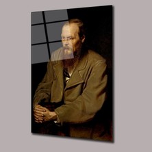 Glassual Art Fyodor Mihayloviç Dostoyevski Sinema ve Ünlüler Cam Tablo PCT0883