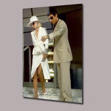 Glassual Art Tony Montana Elvira Hancock Sinema ve Ünlüler Cam Tablo PCT0911