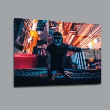 Glassual Art Maskeli Adam Karışık Cam Tablo PCT0198